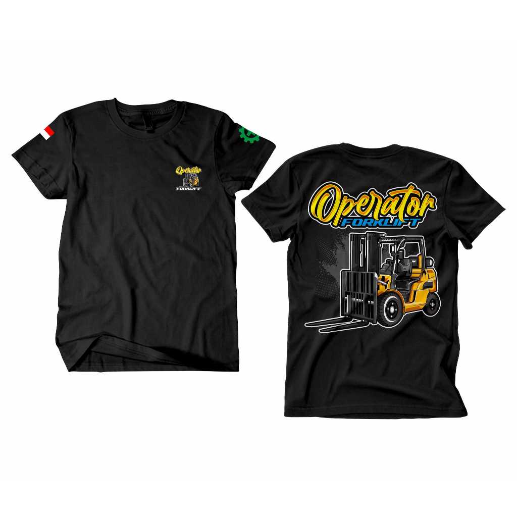 BAJU KAOS DISTRO OPERATOR FORKLIFT KAIN KATUN COMBED