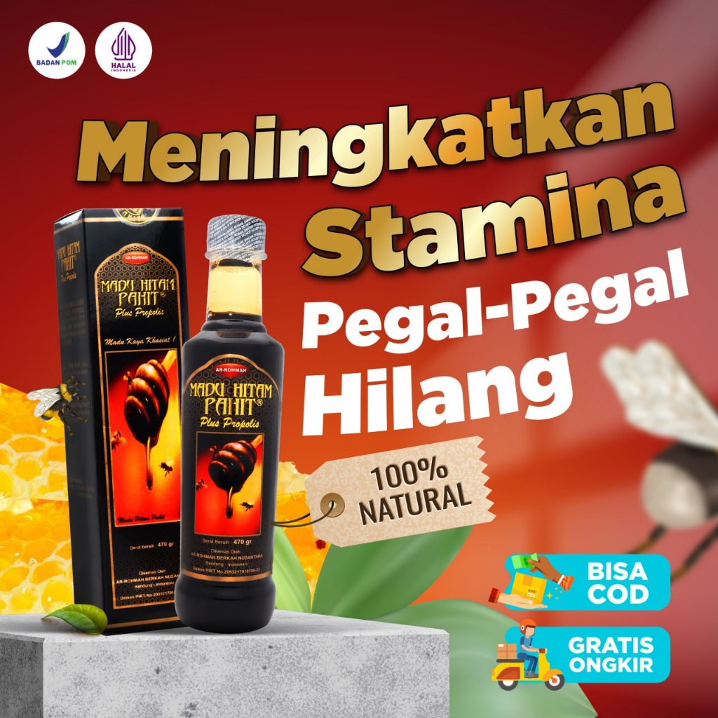 

Madu Hitam Pahit MHP Arrohmah Plus Propolis 750gr - Menurunkan kolesterol