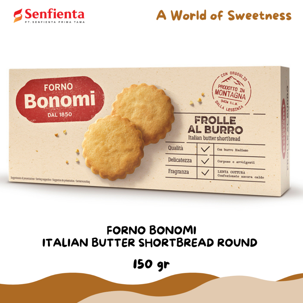

Forno Bonomi Italian Butter Shorbread Round 150 gr