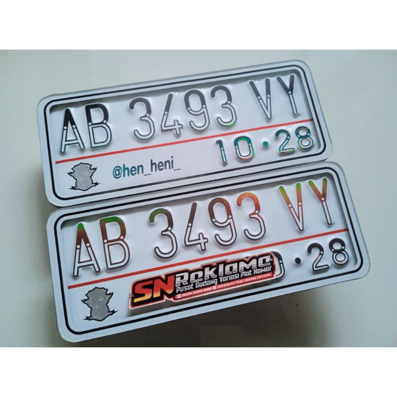 Variasi Plat Nomor Mika datar baut tanam, variasi plat nomor tebal, plat nomor anti embun air, plat 