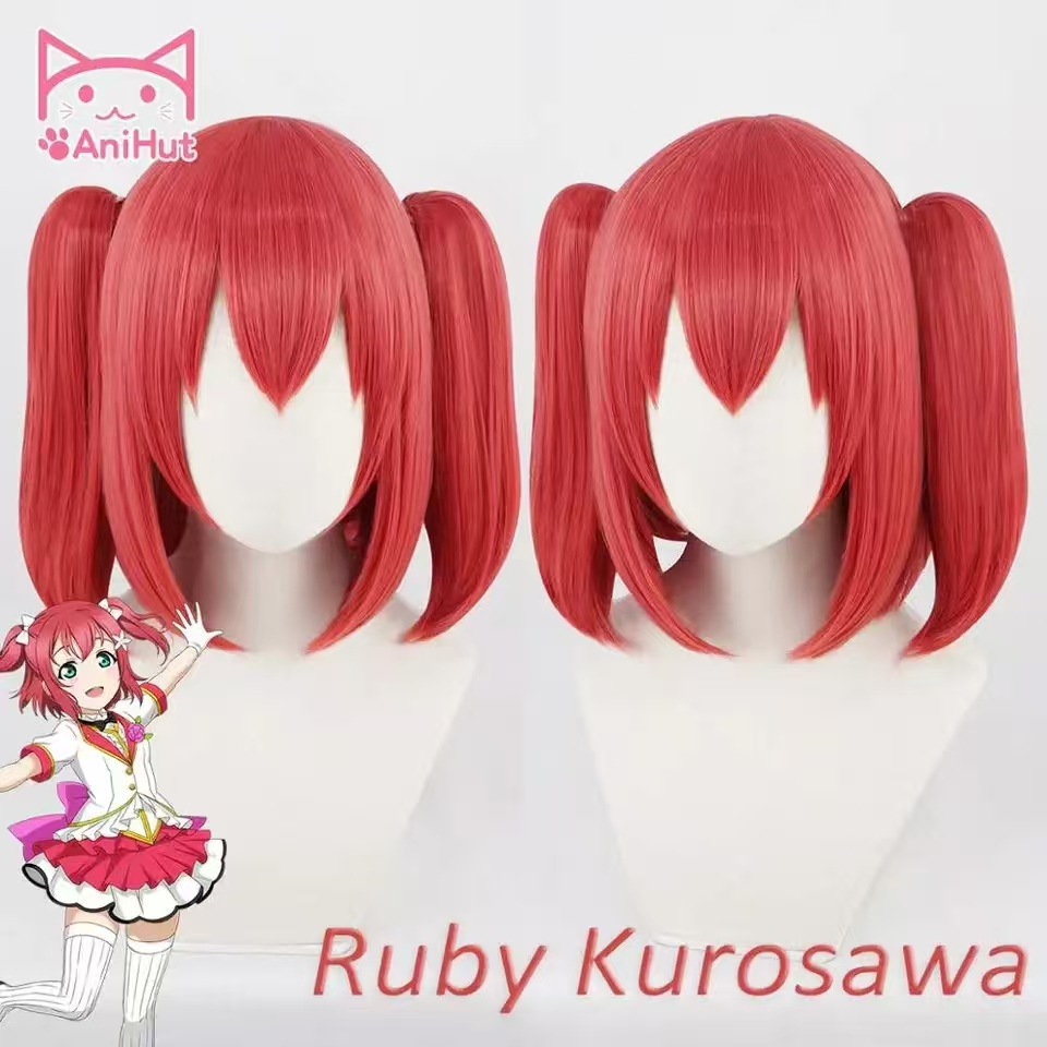 Ruby Kurosawa Cosplay Wig Love Live Sunshine Women Red Synthetic Hair Kurosawa Ruby Wig