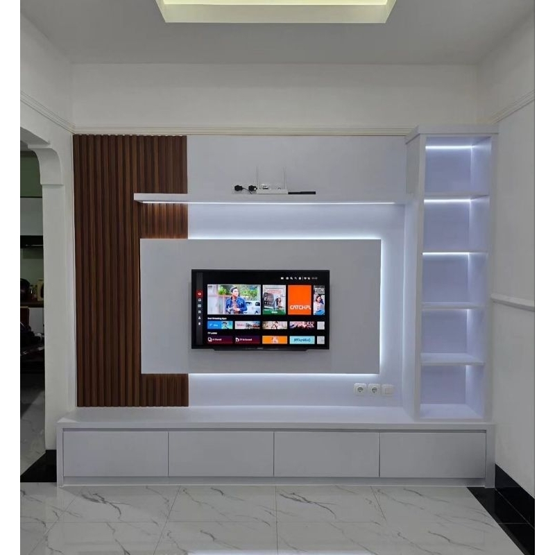 custom backdrop tv finishing hpl TACO harga permeter jombang jawatimur