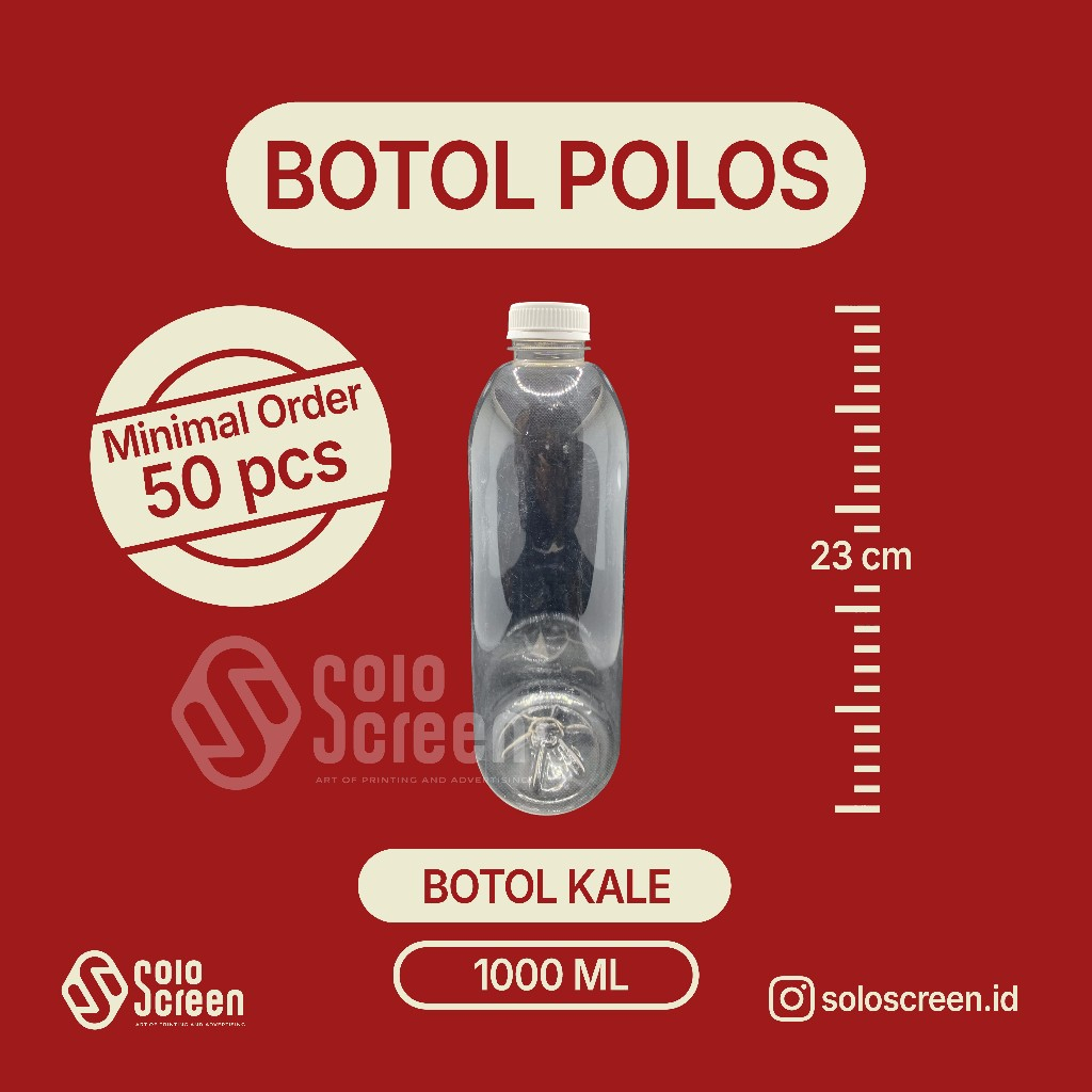 BOTOL KALE 1 LITER BOTOL PLASTIK PET 45 GR - TERMURAH