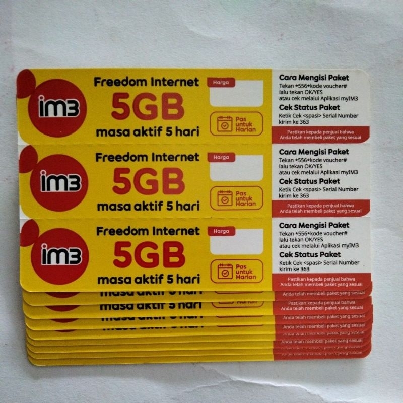 Voucher Indosat 5GB 5Hari