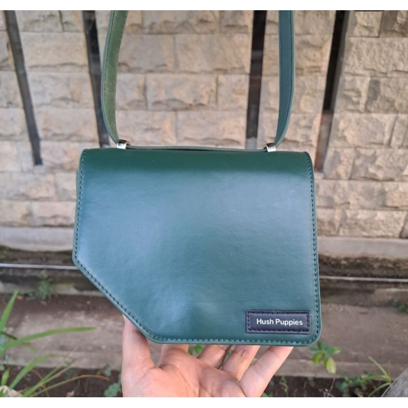 Tas sling hush puppies unik ijo jotol