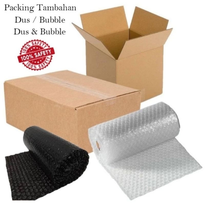 

HT mart - packing tambahan bubblewarp atau dus bungkus kemasan produk