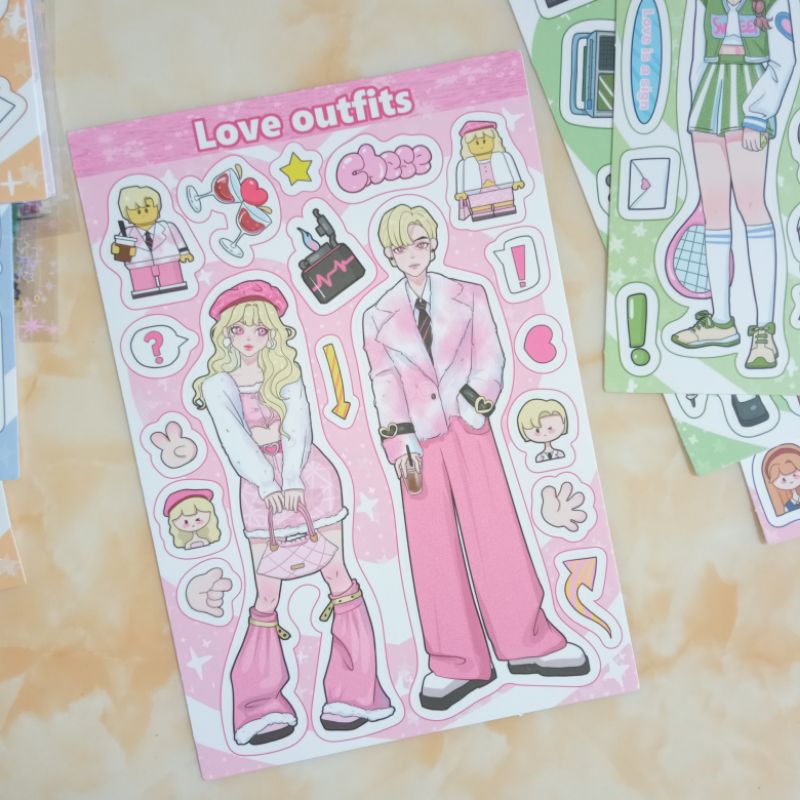 

sticker sharing diary deco bujo murah / stiker aesthetic untuk journaling and scrapbook