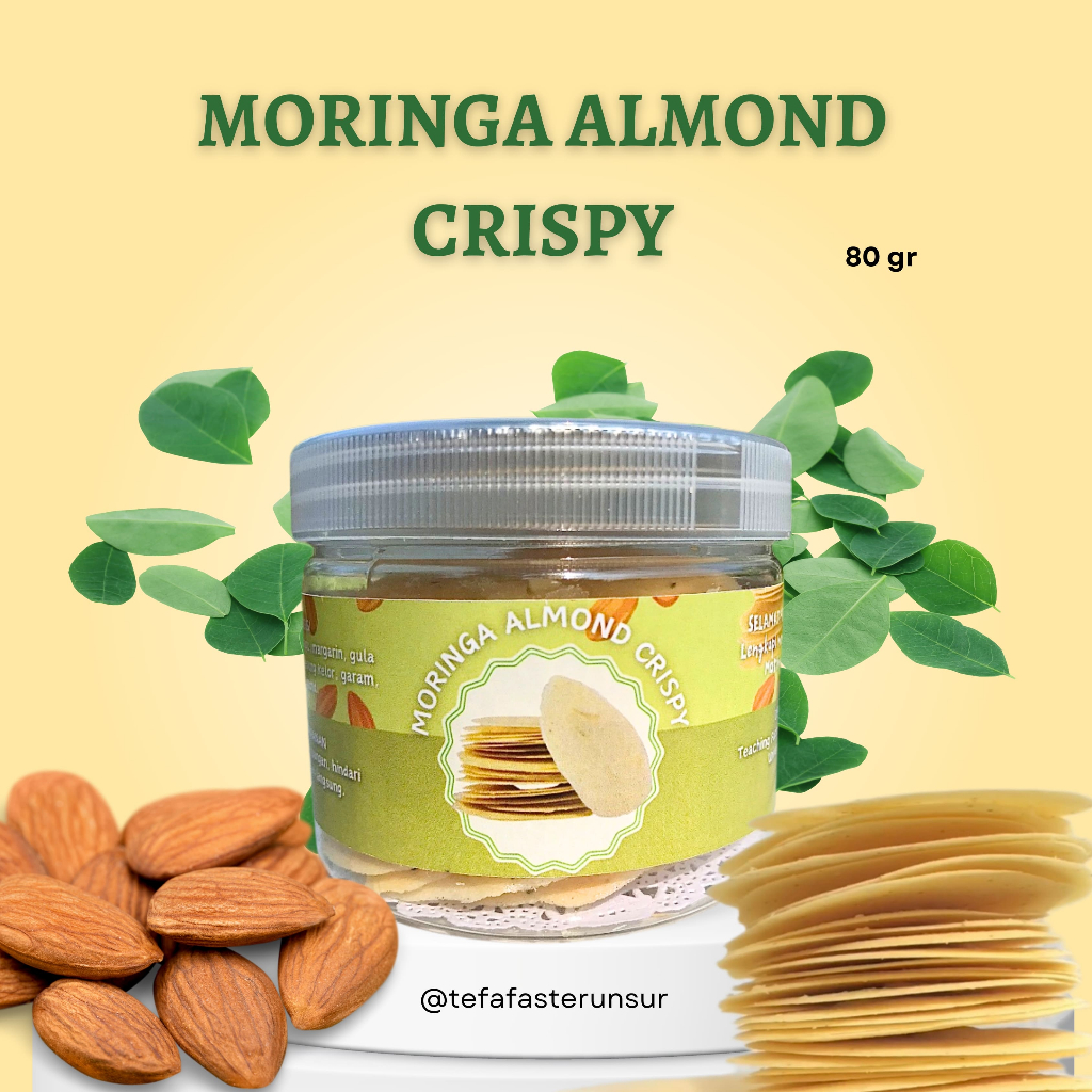 

Moringa Almond Crispy Crepes Daun kelor