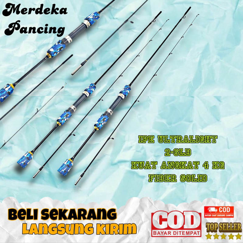 joran ultralight benjiro oscar bahan fiber solis lentur 2-6lb 150 165 180 198CM BEST SELLER