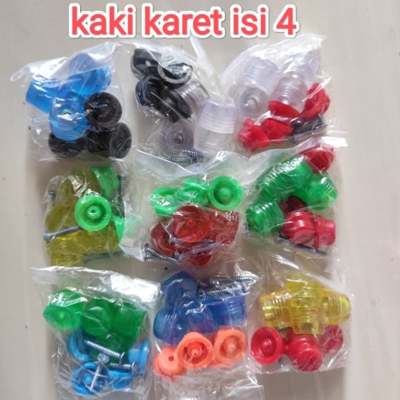 kaki karet murah isi 4 buat sangkar kotak