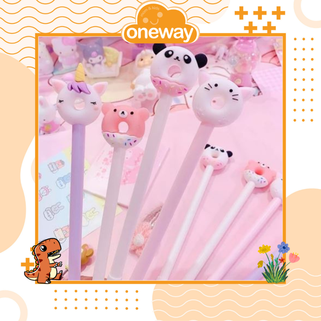 

Pulpen gel karakter donat unicorn bolpen alat tulis kantor stationary ballpoint