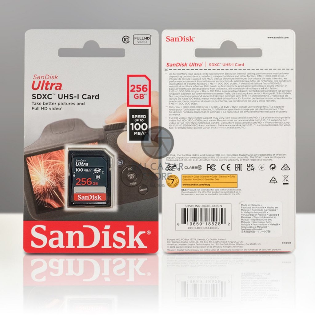 SanDisk Ultra SDHC/XC UHS-I Kartu Memory Card Kamera Class 10 256GB 256 GB
