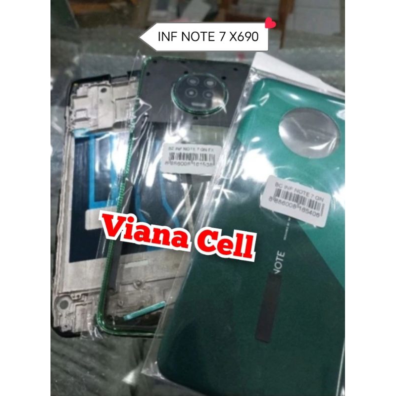 frame lcd + bazzel + backdoor infinix Note 7 X690 kesing cassing housing fullset infinix Note 7