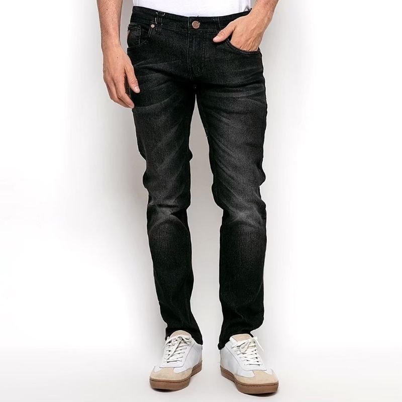 Celana Jeans Denim Pria Stretch Black Jazz Jeans Kekinian