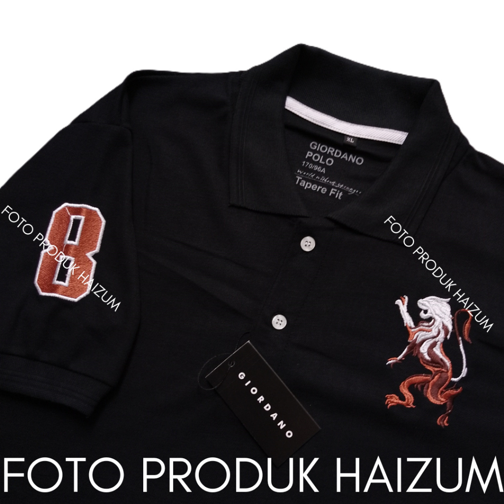 Kaos Kerah 04 | Kaus Polo Giordano 3D Lion | Kaos Krah | Pria Wanita Lengan Pendek Motif Kombinasi W
