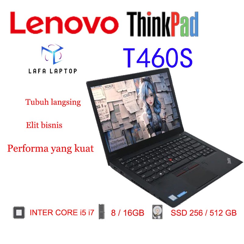 Laptop Lenovo Thinkpad T460s T460 Core i5 Gen 6 Ram 16GB SSD 1TB - Second Murah Bergaransi | SLIM