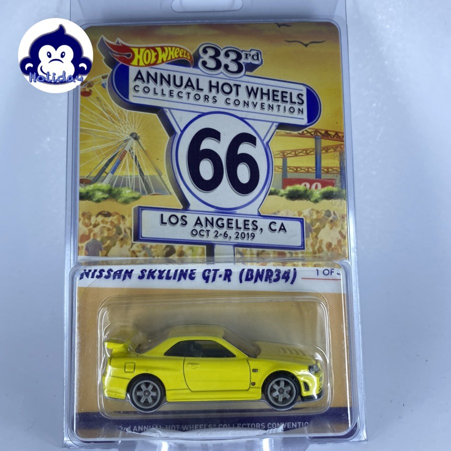 Hot Wheels Nissan Skyline GT-R R34 Yellow Kuning 33rd LA Convention