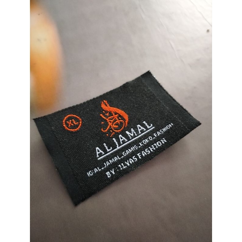 Label Baju bordir woven