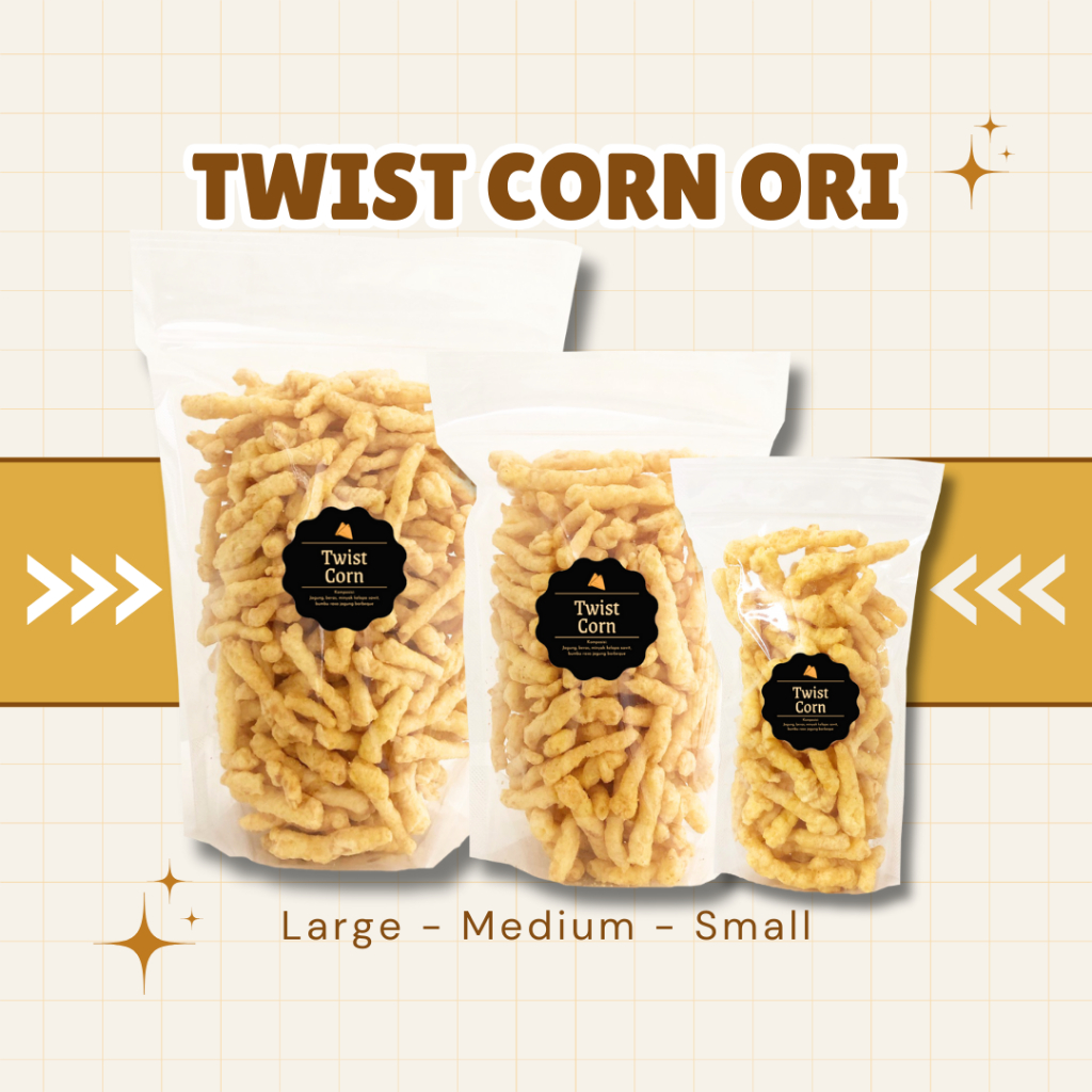 

[DELISH SNACKS] Twist Corn Ori / Snack Cemilan Camilan Makanan Ringan Jajanan Asin Gurih