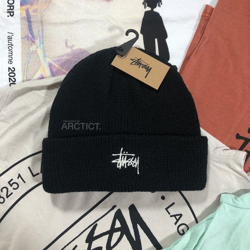 STUSSY BASIC CUFF BEANIE HAT - BLACK | KUPLUK STUSSY