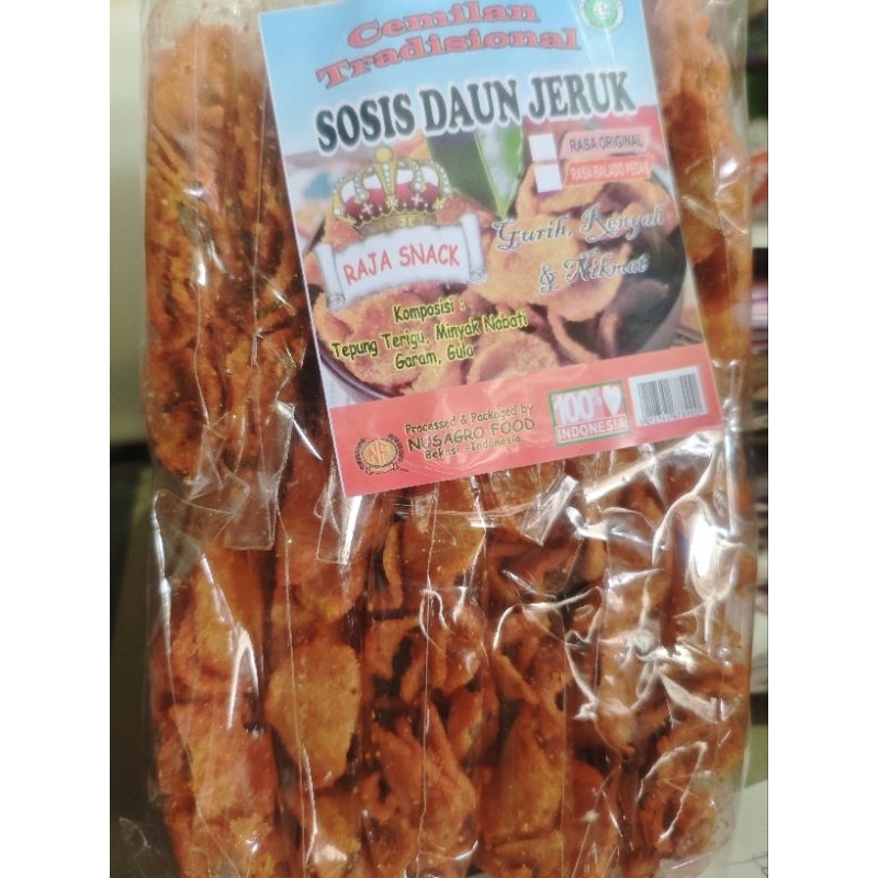 

keripik sosis daun jeruk 12 sachet