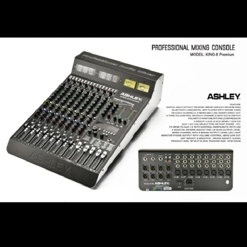 Mixer Ashley King8 premium 8channel original king 8 premium