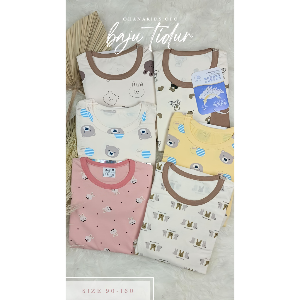 BAJU TIDUR ANAK - PIYAMA ANAK PEREMPUAN - BAJU TIDUR IMPORT ANAK PEREMPUAN