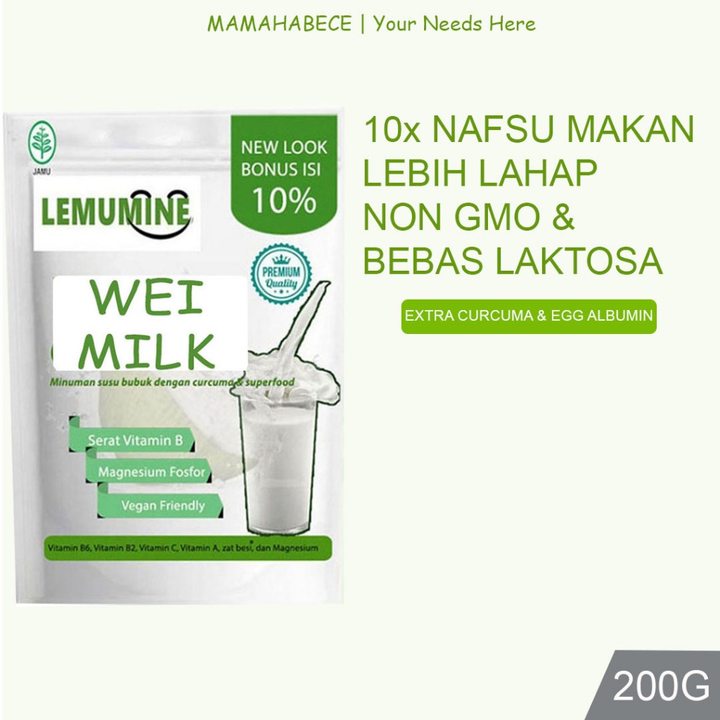 

Penambah Berat Badan Susu Penggemuk Badan Dewasa Penambah Nafsu Makan Susu Gemuk Dewasa Vitamin Nafsu Makan DewasaLemumine (200G)