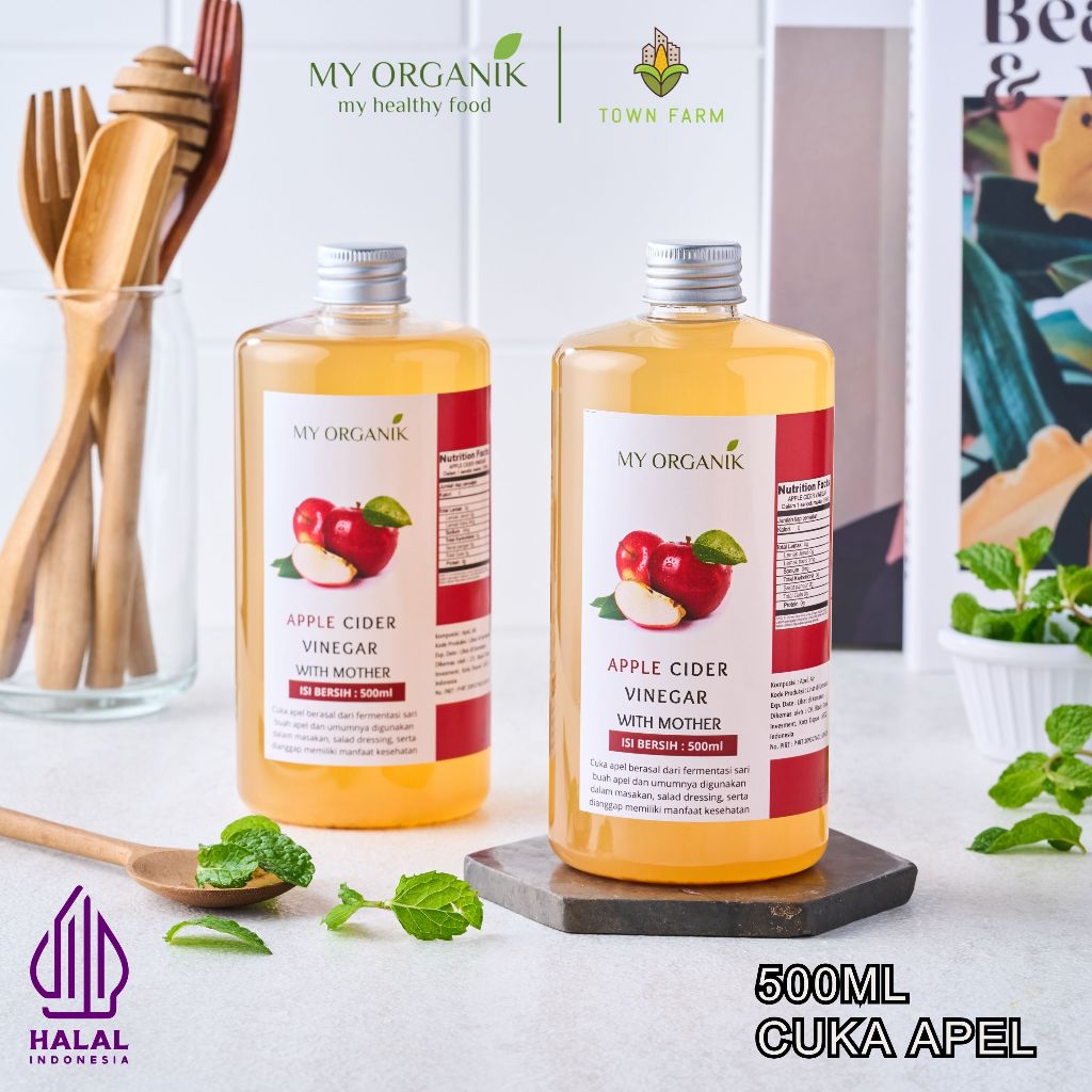 

My Organik Cuka Apel Original Paket Hemat 2in1 Apple cider Vinegar With Mother Premium Organik