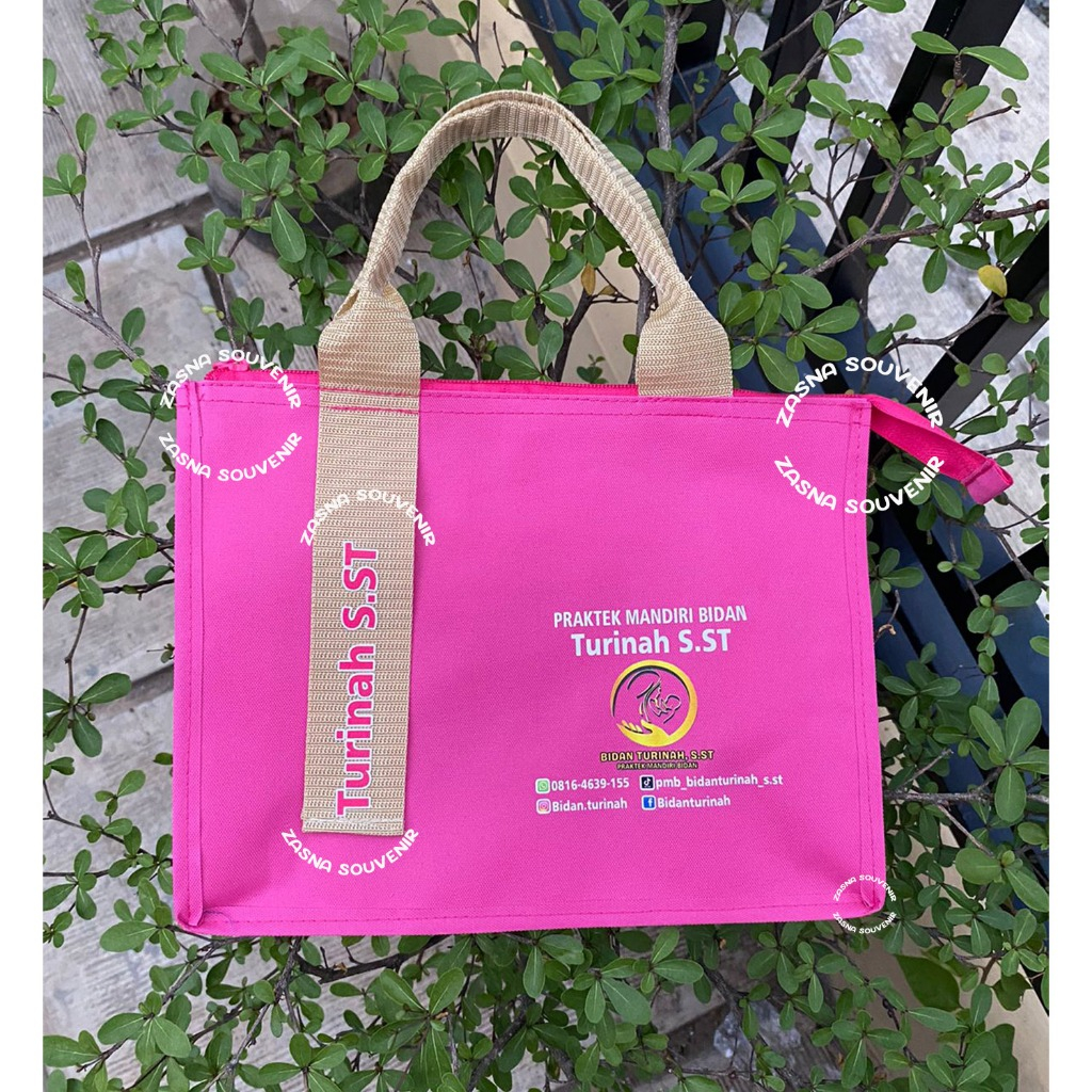 PROMO TAS BIDAN CUSTOM MURAH/TAS PERSALINAN CUSTOM/SOUVENIR PERSALINAN/TAS KLINIK LAHIRAN/TAS BIDAN