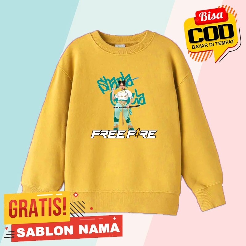 JAKET SWEATER ANAK MOTIF MEMBER GRACIA JKT48 X FREEFIRE