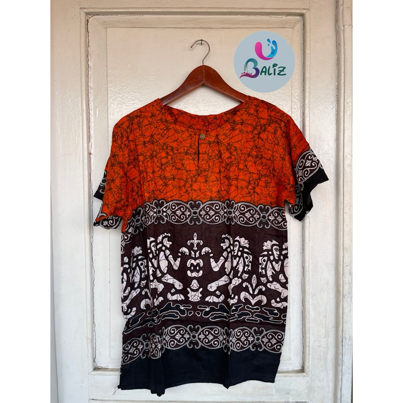 baju pantai bali motif purba - baju santai - baju barong - baju distro - kaos oblong - kaos barong -
