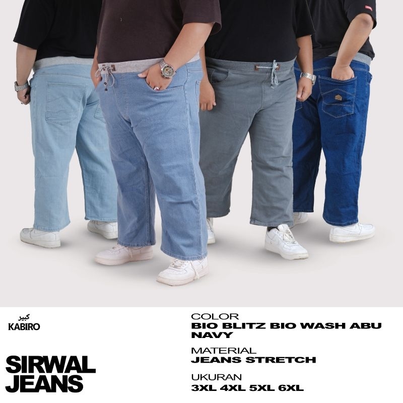 Sirwal Jeans Kabiro | Celana Jeans BIG SIZE | Celana Jeans Pria Dewasa