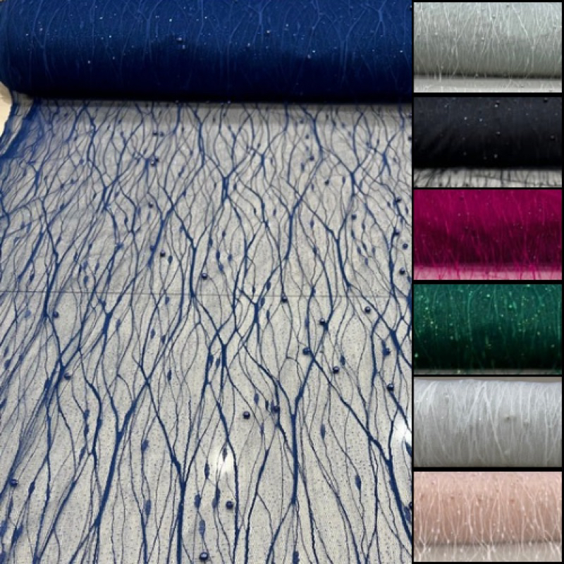 Kain Tile Lulu Akar Mutiara -(Harga Per Setengah Meter)