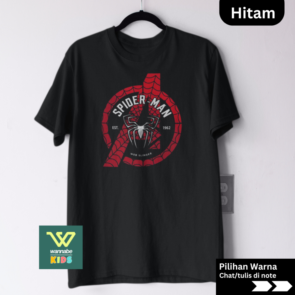 KAOS SUPERHERO SPIDERM4N Dewasa S–7XL Jumbo Big Size & Kaos Anak XS–XL (Usia 2–13 Tahun – Cotton Com