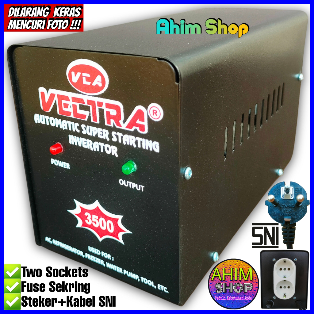 VECTRA Dua Alat Elektronik Auto Slow Start Inverator 3500W / 1500W Anti Jeglek Penghemat Listrik Ala