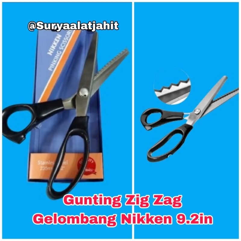 

Gunting Zig Zag Gelombang Nikken 9.2in =rp.86.750/pcs