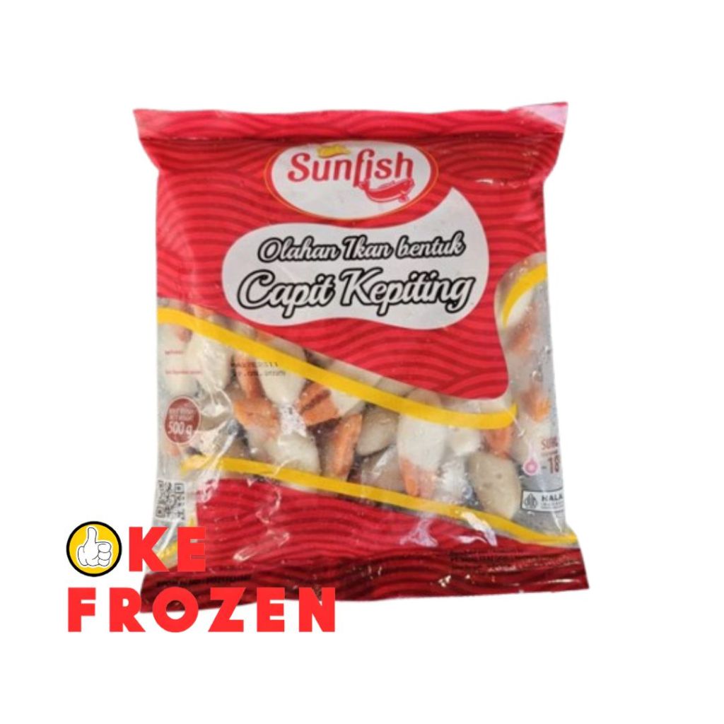 

SUNFISH CAPIT KEPITING 500GR/OLAHAN IKAN BENTUK CAPIT KEPITING
