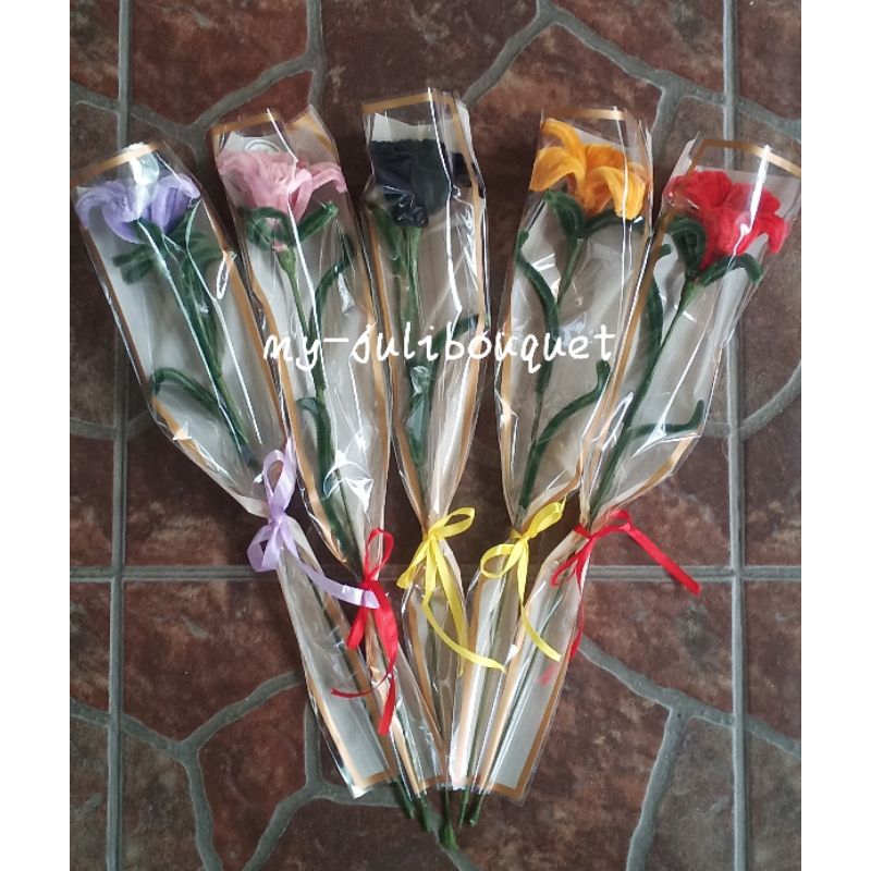 BUNGA KAWAT BULU SATUAN/ BUNGA TANGKAI KAWAT BULU