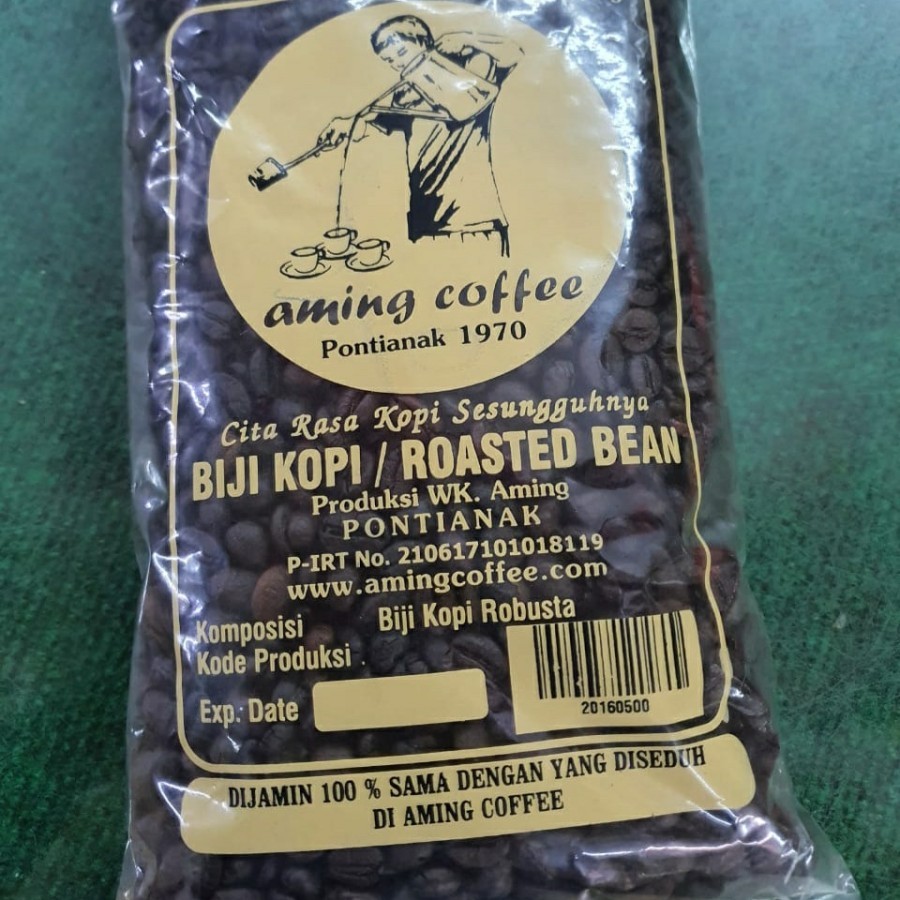 

OS 500 gr Biji Kopi Robusta Aming Coffee Khas Pontianak 500gr 1/2 Kg