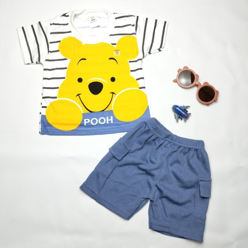 setelan kaos anak winnie the pooh