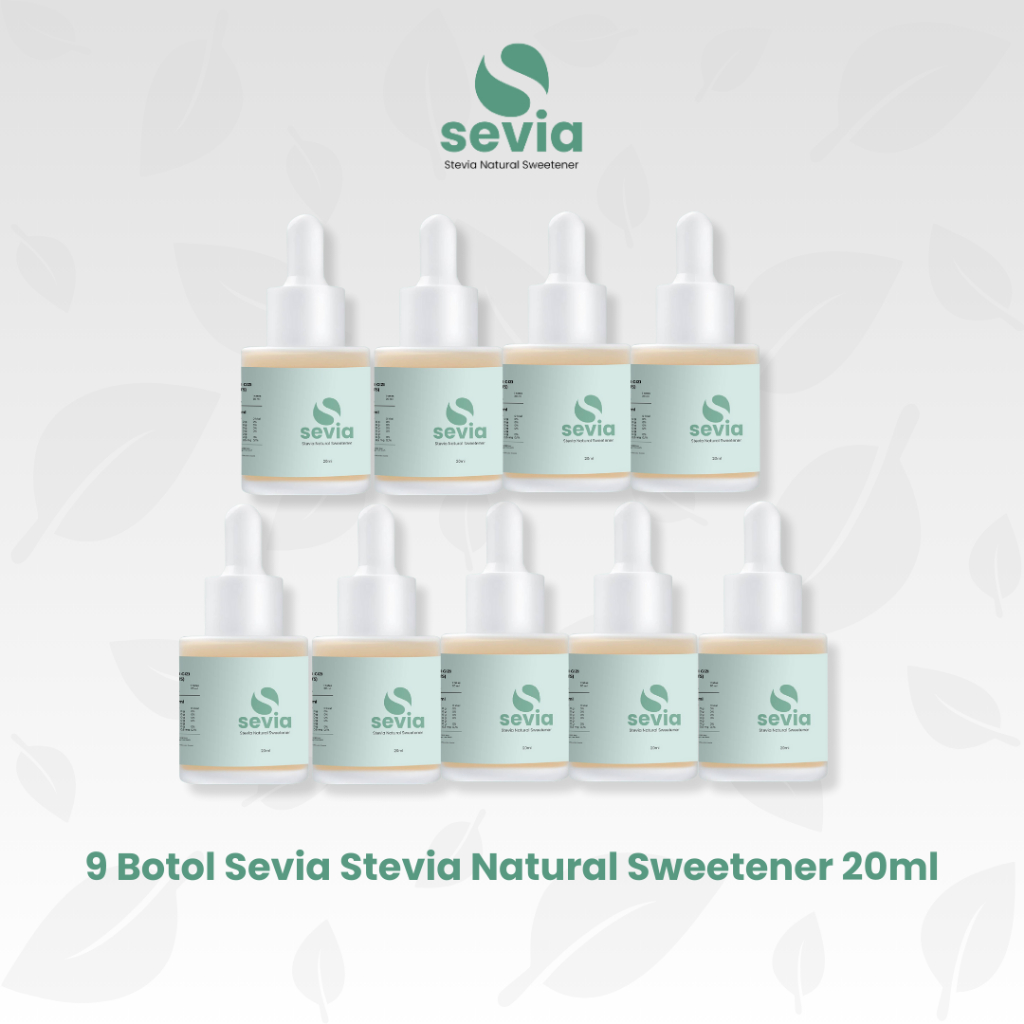 

9 Botol Sevia Stevia Natural Sweetener 20ml Pemanis Alami 0 Kalori Pengganti Gula dari Daun Stevia