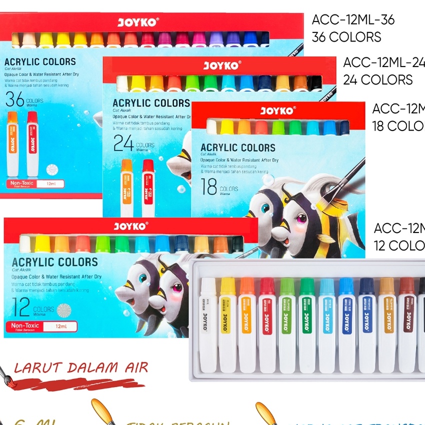 

Langka Cat Akrilik Acrylic Color Joyko ACC12ML