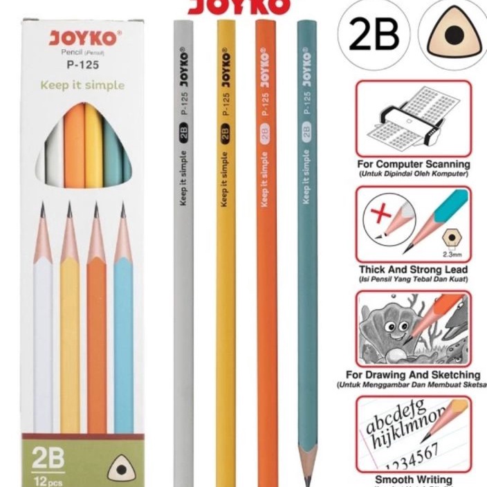 

MELEDAK PROMO Pensil Segitiga 2B P125 Grosir 12pc