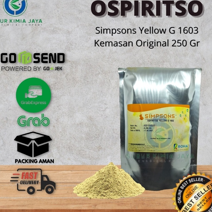 

FG2 Ospiritso Yellow G 162 Pewarna kuning basis minyak Pewarna Minyak Pewarna Lilin soent 25 gr