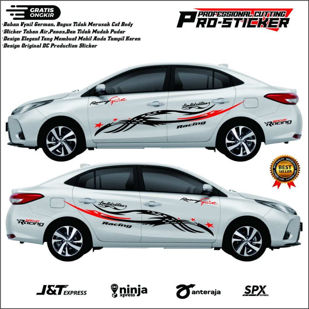 Stiker Mobil Sedan Vios Stiker Cutting Vios Stiker Body Samping Toyota Vios