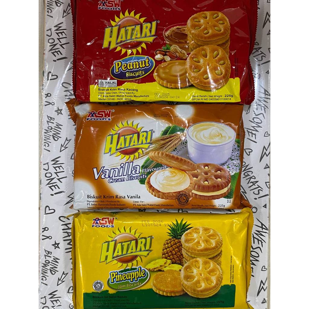 

Hatari Biskuit Butter Peanut-Vanilla -Pineapple 225 gr