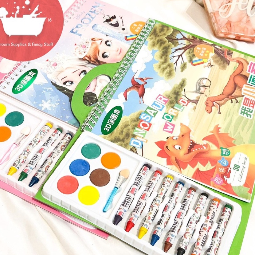 

KP8 COLORING BOOK SET HDS KRAYON DAN KES GAMBAR FREE KUAS