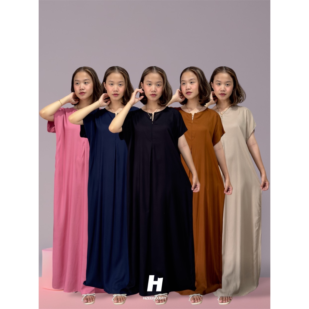 MASHA SERIES - Daster Polos Semata kaki Busui Panjang