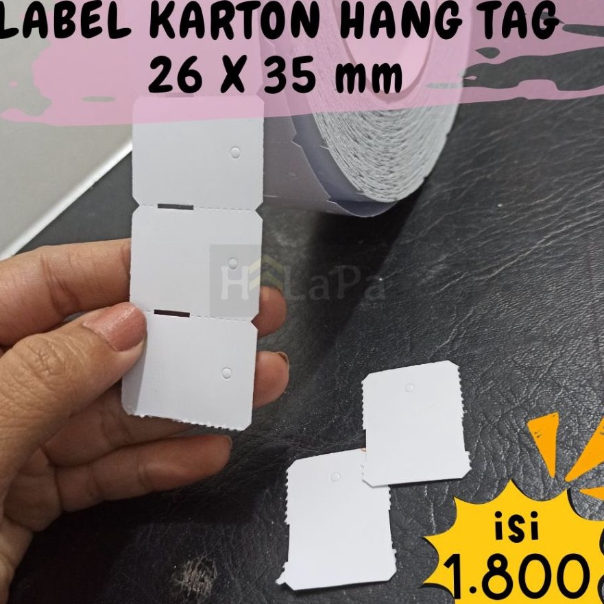 

Istimewa Label karton hang tag isi 18 pcs 26x35mm